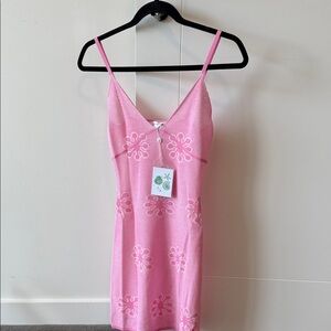 Pink Floral Mini Dress